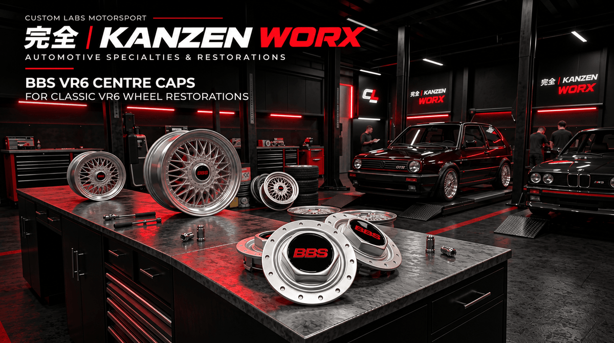 BBS VR6 Replacement Centre Caps – Custom Finish & Logo Options - Custom Labs