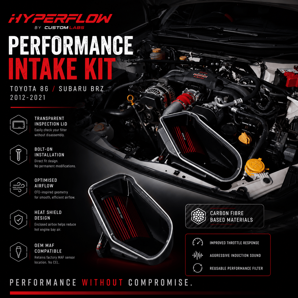 Hyperflow Intake | Toyota 86 & BRZ - Custom Labs